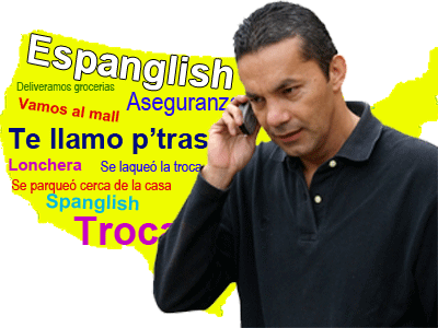 Espanglish is a form of speech used by some Hispanic groups in the United States, in which they mix deformed elements of vocabulary and grammar from both Spanish and English.
