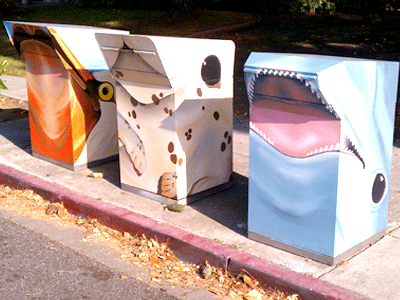 Book Drop Boxes – Location:  Weekes Library; Artist:  Jean Bidwell