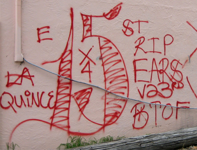 Norteño graffiti in the Fruitvale. Photo: OPD