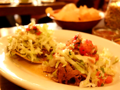 Tostadas at El Gusano restaurant.