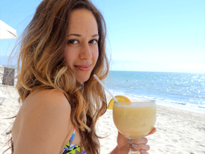 Ferron enjoying a margarita in Bucerias.